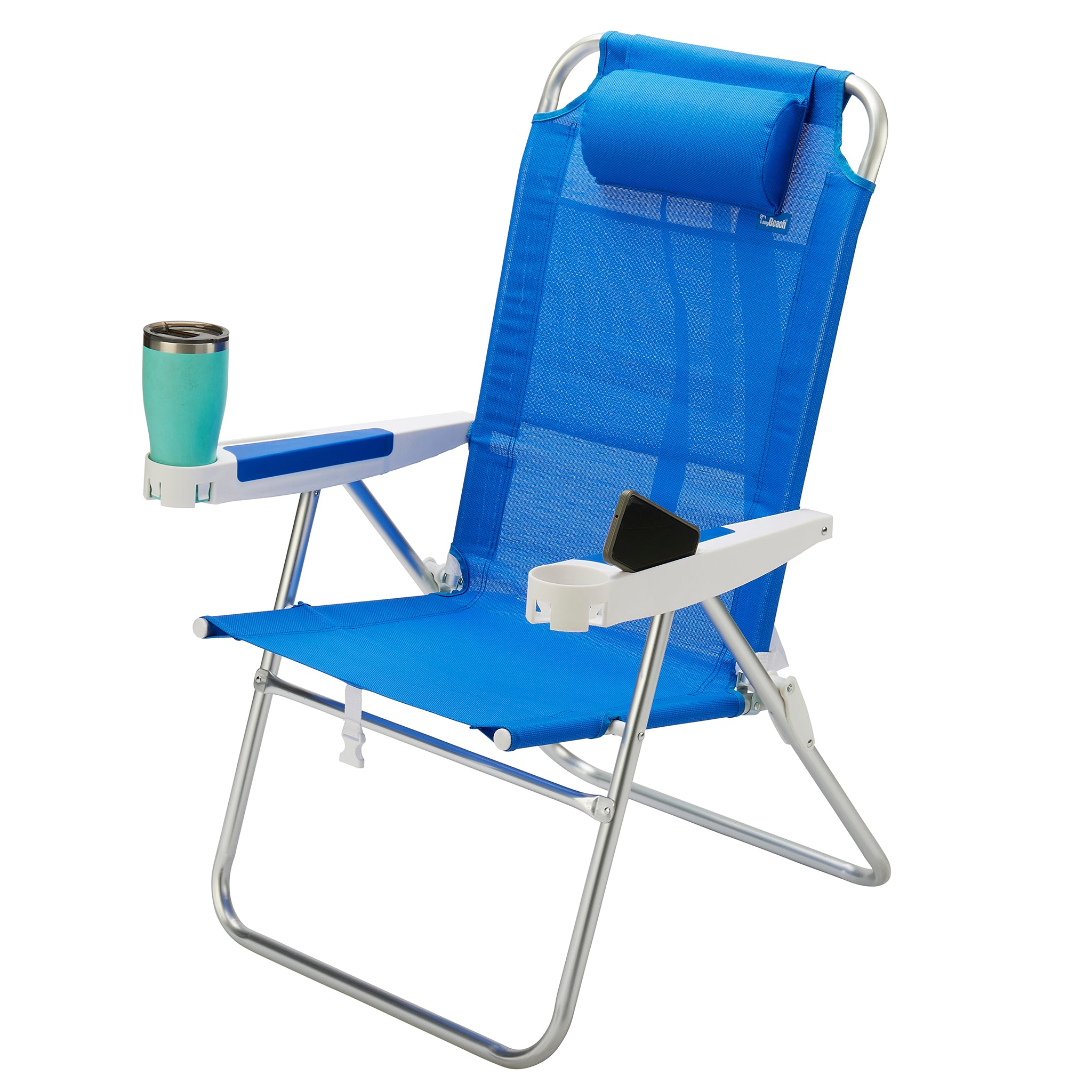Set of Two (2) Tall Backpack Beach Chairs